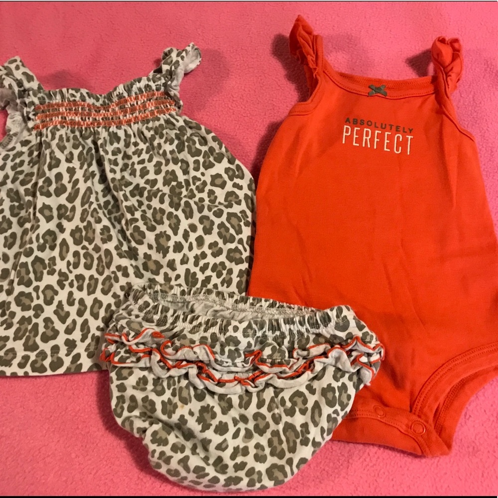 Baby girls 3 pc diaper set